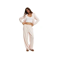 Cotton On Women's Velour Fitted Zip Through Hoodie