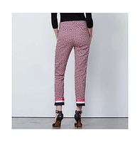 Etcetera Women's Geometric Print Ankle Pants Labyrinth