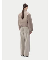 Gobi Cashmere Women's Cropped High-Neck Jacket