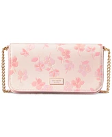kate spade new york Serena Spring Pansies Leather Chain Wallet