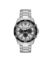 A|X Armani Exchange Men's Quartz Chronograph Silver Stainless Steel Watch, 44mm