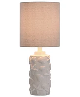 StyleCraft Home Collection 21" Seashell Coastal Motif Fabric Shade Table Lamp