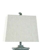 StyleCraft Home Collection 33" River Crest Coastal Hardback Fabric Table Lamp