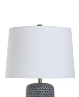 StyleCraft Home Collection 30" Galey Woven Wicker Ceramic Table Lamp