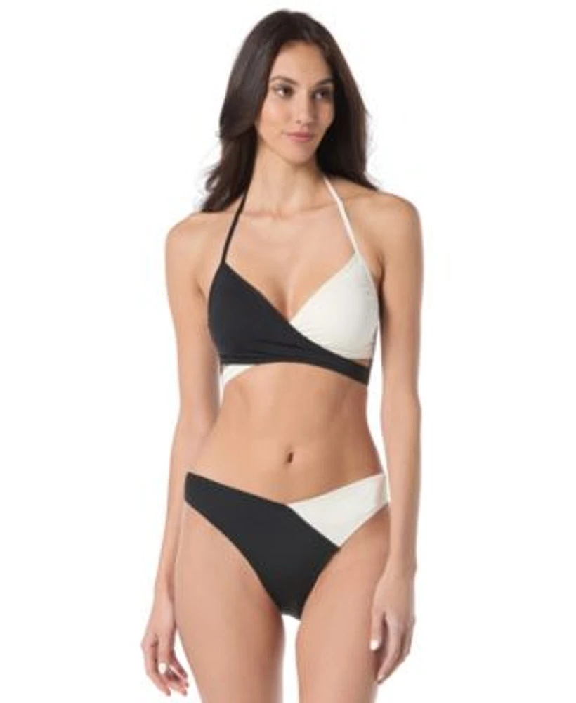 Vince Camuto Womens Colorblocked Bikini Top High Cut Bottoms