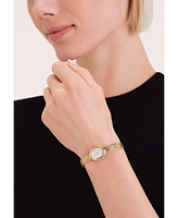 Rosefield Mini Oval Women's Gold Tone Stainless Steel Bracelet Watch 22mm