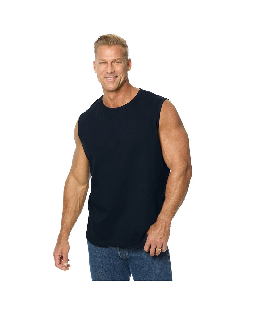 KingSize Big & Tall Curved Hem Silver Cooling Muscle Tank