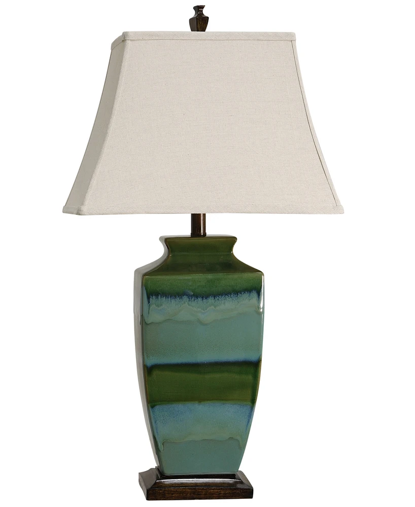 StyleCraft Home Collection 32" Reactive Glaze Ceramic Table Lamp
