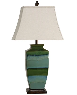 StyleCraft Home Collection 32" Reactive Glaze Ceramic Table Lamp