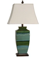 StyleCraft Home Collection 32" Reactive Glaze Ceramic Table Lamp