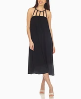 White Mark Women's Braided Strap Midi Dress