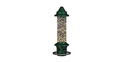 Squirrel-Proof Bird Feeder with Perch Ring for Outdoor Feeding Stations