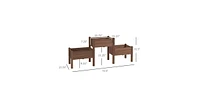 3 Wooden Elevated Planter Raised Garden Beds