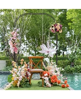 Outdoor Metal Garden Arch Trellis for Climbing Plants Grape Vine Flower