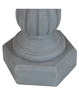 Contemporary Pillar Gazing Ball Stand Outdoor - For 10-Inch to 12-Inch Gazing Balls - Travertine - 16-Inch H