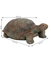 Glass Fiber Reinforced Tortoise Garden Statue - Indoor or Outdoor Use - Talia - 29" W
