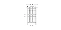 Outdoor Vinyl Garden Plant Trellis with Ground Anchors