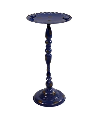 Feathered Friends Iron Pedestal Bird Feeder - Blue - 26" H