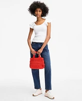 On 34th Women's Cotton Gauze Smocked Flutter-Sleeve Top, Exclusively at Macy's