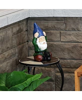Sage the Yoga Garden Gnome Statue - Outdoor, Lawn and Garden Decoration Sculpture - Contemporary Design - Durable Resin Construction - 11-Inch