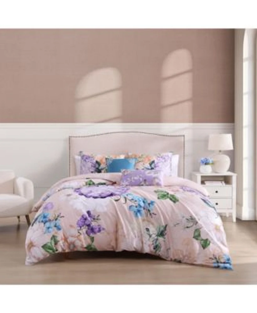 Bebejan Bright Bouquet Bedding 100 Cotton Sateen 5 Piece Reversible Comforter Set