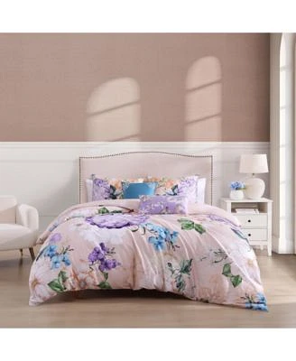 Bebejan Bright Bouquet Bedding 100 Cotton Sateen 5 Piece Reversible Comforter Set