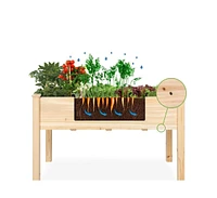 Farmhouse Raised Garden Bed Elevated Planter Stand for Outdoor Gardening