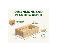 Natural Unfinished Cedar Wood Planter Box