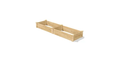 Pine Wood 2-Ft x 8-Ft Outdoor Raised Garden Bed Planter Frame