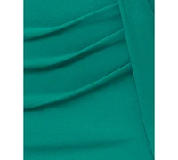 Blondie Nites Juniors' Strapless Ruched Side-Slit Gown