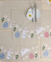 Design Imports Hoppy Easter Embellished Polyester Placemats, Set of 4