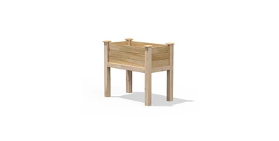 32 in x 16 in x 31 in Elevated Cedar Wood Raised Garden Bed