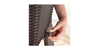 Modern Resin Wicker Raised Garden Bed Planter with Water Indicator