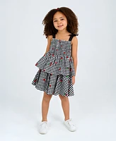 Rare Editions Toddler and Little Girls Cherry Gingham Dress