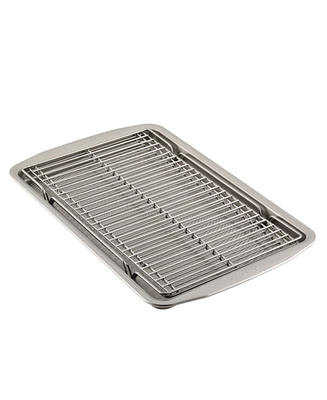 Circulon Bakeware 11" x 17" Baking Sheet Pan & Expandable Cooling Rack 3-Pc. Set