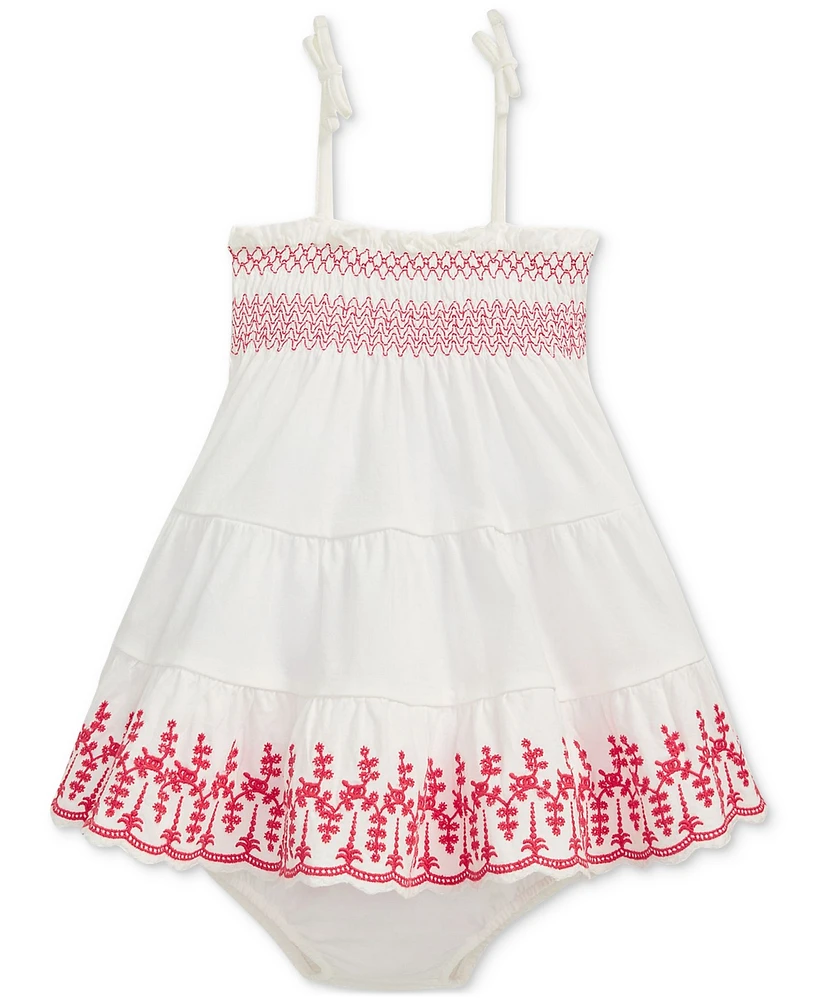 Polo Ralph Lauren Baby Girls Smocked Eyelet Dress