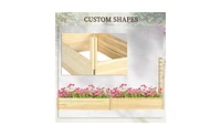 Space-Saving Wooden Planter Shelf with Storage Box