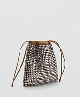 Mango Women's Rhinestone Decoration Handbag