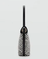 Mango Women's Zebra-Print Bucket Bag