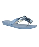 Guess Women's Tata Eva Sparkle Bow Flip Flop Sandals