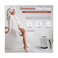 SereneLife Bucket Towel Warmer, 12L, Adjustable Timer, Auto Shut-Off