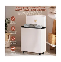 SereneLife Towel Warmer, 20L, Adjustable Timer, Auto Shut-Off, Black