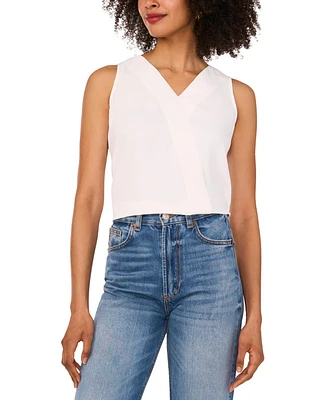 Vince Camuto Women's V-Neck Crossover Sleeveless Top