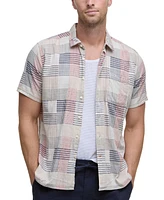 Barbour Men's OakShore Short Sleeve Patchwork Button-Front Shirt