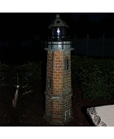 35-Inch Solar Decorative Lighthouse Garden Statue - Led Light