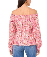 Vince Camuto Women's Floral-Print Off-The-Shoulder Top