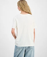 Love Tribe Juniors' Bonjour Graphic-Print T-Shirt