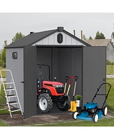 6x8ft Plastic Tool Shed: Durable Storage for Outdoor & Garden Needs