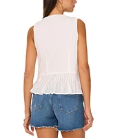 Vince Camuto Women's Pleated Peplum-Hem Sleeveless Top