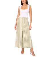 Vince Camuto Women's Striped Wide-Leg Pull-On Pants